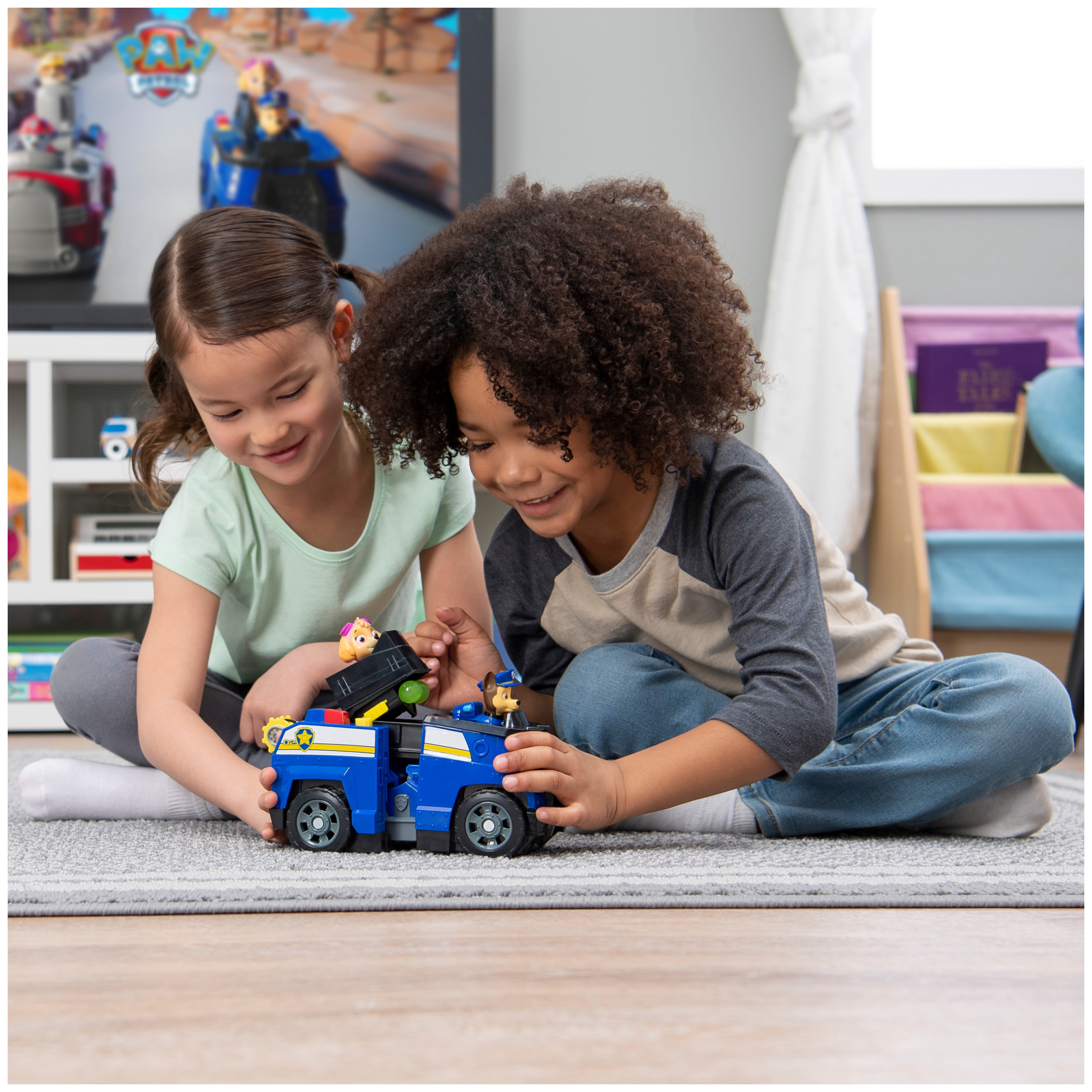 PAW Patrol, Chase Split-Second 2-in-1 Transforming Vehicle with Figure
