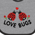 thumbnail image 4 of Inktastic Love Bugs Red Ladybugs Valentine's Day Boys or Girls Baby Bib, 4 of 4