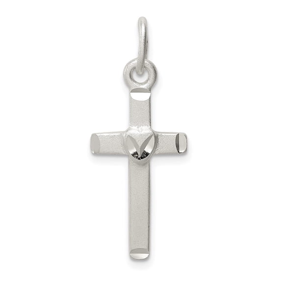 Auriga 925 Sterling Silver Latin Cross Pendant for Women(L-30mm, W-11mm)