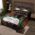 thumbnail image 2 of Erosebridal Lodge Cabin Coverlet Set King, Pink RV Car Bedding Set, Camping Theme Decor 3pcs, 2 of 5