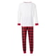 thumbnail image 4 of Conjuntos de pijamas familiares a juego Fiomva: pijamas navideños con diseño de árbol de Navidad y muñeco de nieve para parejas y niños., 4 of 8