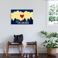 thumbnail image 3 of Art.com Ski Colorado - Heart and Treeline Art Print by Lantern Press, 36" x 24", 3 of 4