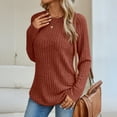 thumbnail image 6 of SUNBS Tunic Shirts for Womens Long Sleeve Tops Crewneck Dressy Sweaters Casual Blouses Trendy Clothes, 6 of 8