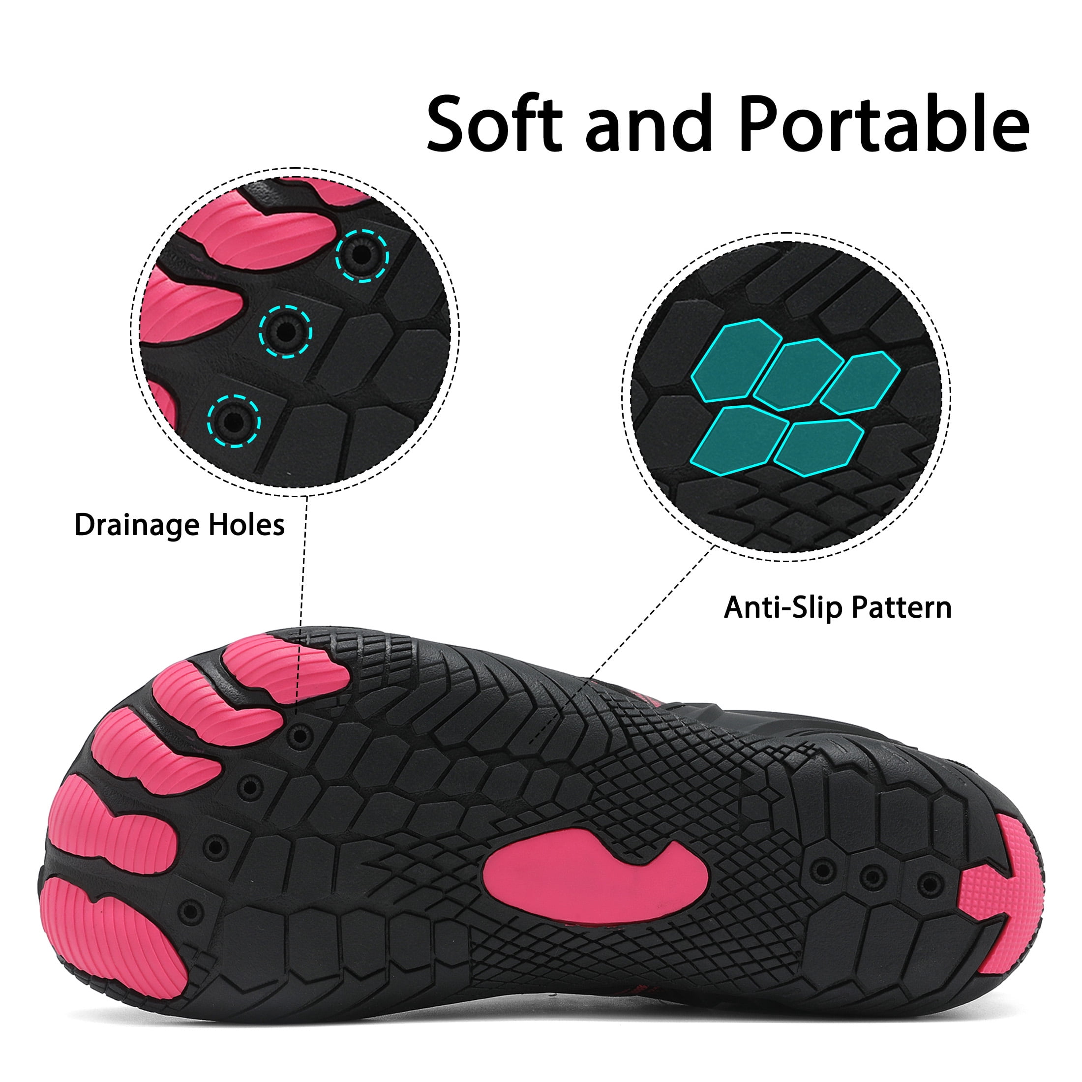 Water Shoes for Women Men Wide Toe Box Quick Dry Barefoot Sport Shoes Lightweight Non Slip Hiking Shoes for Swimming Beach Walking Surfing Yoga