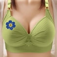 thumbnail image 2 of SROBPTY Plus Size Bras for Women, Womens Everyday Bras, Women Wireless Push Up Breathable T Shirt Comfortable Everyday Bras Green,XXXL, 2 of 5