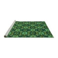 thumbnail image 2 of Ahgly Company Machine Washable Indoor Rectangle Abstract Turquoise Blue Modern Area Rugs, 2' x 5', 2 of 4