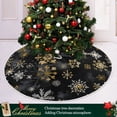 thumbnail image 3 of Ryvnso Christmas Tree Skirt Golden Snowflakes Xmas Tree Skirts Ornament Home Decorations 47.2", 3 of 6