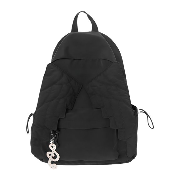 Ergonomic Backpack Comfortable Shoulder Strap Wing Decoration Large Capacity Practical Nylon Daypack For Daily Use