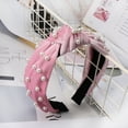 thumbnail image 6 of Limei 2 Pieces Pearls Headband Wide Hair Hoop Velvet Pearls Headband Vintage Twisted Headwear for Girl Woman Hair Accessories, 6 of 7
