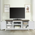 thumbnail image 3 of Rustic TV Stand for 65" TVs, Traditional Media Console with Adjustable Shelves, Spacious Storage, and Farmhouse Charm for Cozy Living Rooms and Bedrooms,Perfect Entertainment Center, White, 3 of 11
