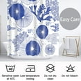 thumbnail image 5 of Extra Long 72"x84" Blue Coastal Shower Curtain Set with Hooks,Starfish Seashell Coral Bathroom Curtain,Waterproof Washable Fabric for Bathroom Decor, 5 of 5