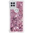 thumbnail image 2 of Compatible with Motorola Moto G Stylus 5G Case Glitter Liquid Cute Clear Phone Case Floating Quicksand Shockproof Protective Bumper Silicone TPU Case for Moto G Stylus 5G Love Rose YB, 2 of 9