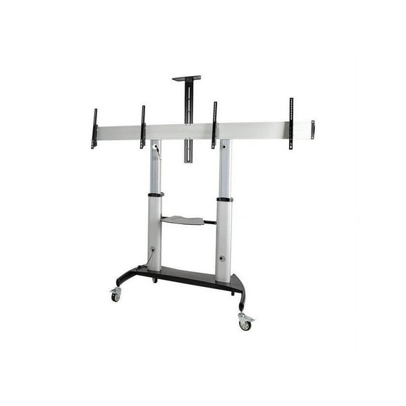 StarTech 37-60" 110lbs Each Dual TV Height Adjustable Wheeled Cart STNDMTVDUO