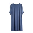 thumbnail image 4 of Kadahis Womens Nightgown, Womens Round Neck Loungewear Sleep Dress Casual Loose Caftan Modal Long Night Shirt, 4 of 5