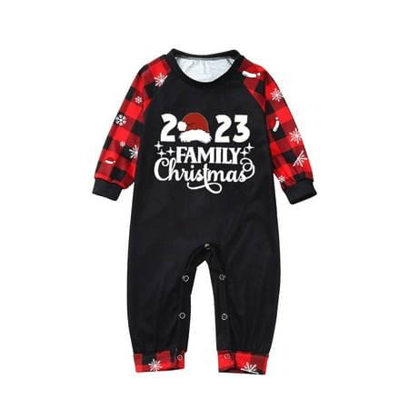 

Family Photo Outfits Stripe Parent Child Home Clothing Christmas Parent Child Four Piece Leisure Set Friends Party Casual Family Matching Pajamas Red 6 M - 9 M