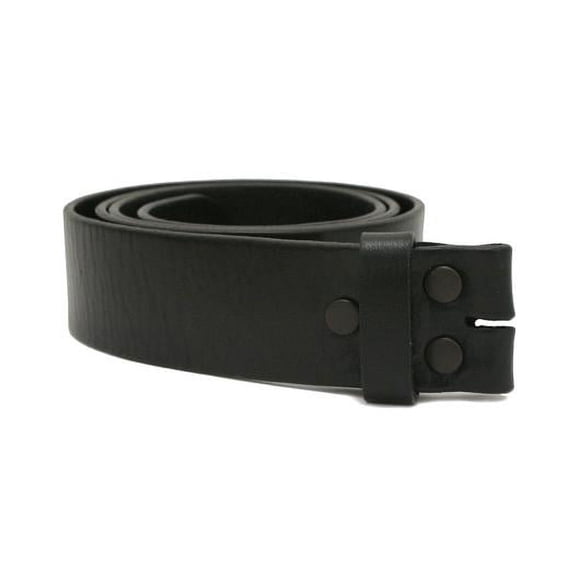 Storus® Leather Belt, Large Size (L), 38" to 40" Waist, Fine Italian-Tanned Leather - Black