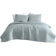 thumbnail image 1 of Set Colcha Morley 3 Piezas Ligera Suave Fresca - Azul/ Matrimonial- Queen Size, Doble Vista, 1 of 3