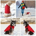 thumbnail image 6 of Windproof Dog Winter Coat Soft Dog Jacket Warm Dog Vest Cold Weather Pet Apparel for Small Medium Dogs,Wine Red,S, 6 of 7