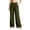 Army Green, variant on Long Pants for Women Trendy Side Fringe Drawstring Lounge Pants Loose Elastic High Waist Vacation Pants