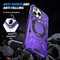 thumbnail image 2 of Rotatable  Ring Case for iPhone 13 Pro Max,Compatible with MagSafe with 360° Ring Stand Shockproof Phone Cover Case for iPhone 13 Pro Max Purple, 2 of 12