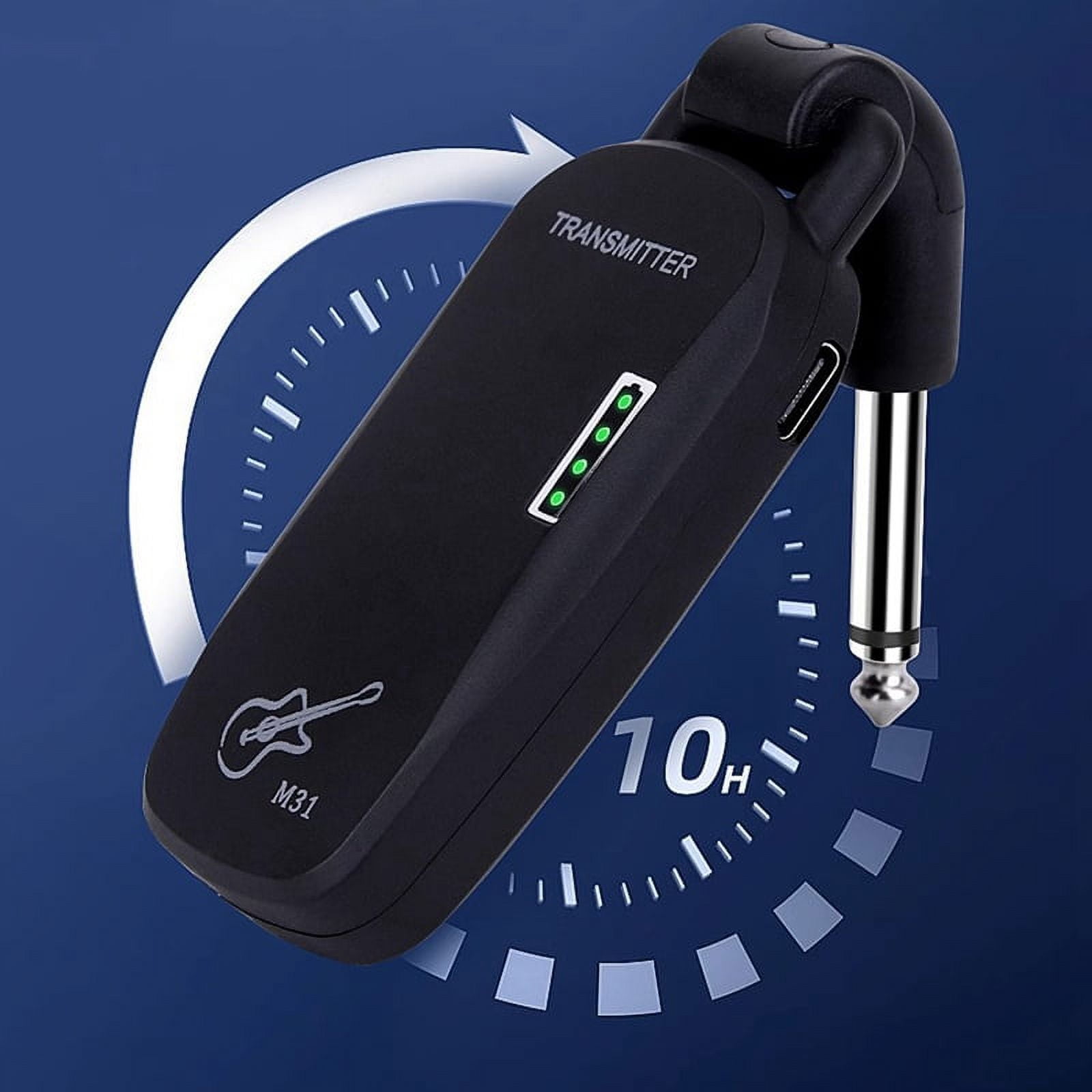 M31 Guitar Wireless System Audio Transmitter Receiver Pickup USB Rechargeable Wireless System for Electric Guitar Bass
