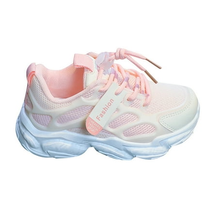 Baby Shoes Girl Formal All Season Sports Shoes Lightweight Non Breathable Comfortable Toddler Girl Sneakers Size 4.5 Years-5 Years