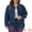 Dark Blue, variant on DARING DIVA Women's Plus Long Sleeve Button Down Jean Jackets 1X Dark Blue
