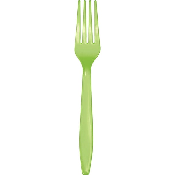 288/Case Bulk Fresh Lime Green Plastic Forks