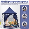 thumbnail image 4 of Kids Castle Play Tents for Toddlers Pop Up Kids Indoor Playhouse Portable Princess Tent for Girls Toy House Reading Party, 4 of 11