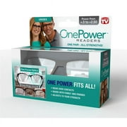 One Power  Black Reading Glasses from Plus 0.5-2.5