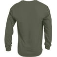 thumbnail image 4 of Gildan Men's Ultra Cotton Long Sleeve T-Shirt, Style G2400, Multipack, Military Green 3-Pack, X-Large, 4 of 6