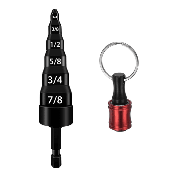 HVAC Repair Tool+Bit Holder,Air Conditioner Copper Pipe Flaring Tool Bit 1/4in,3/8in,1/2in,5/8in,3/4in and 7/8in Bits
