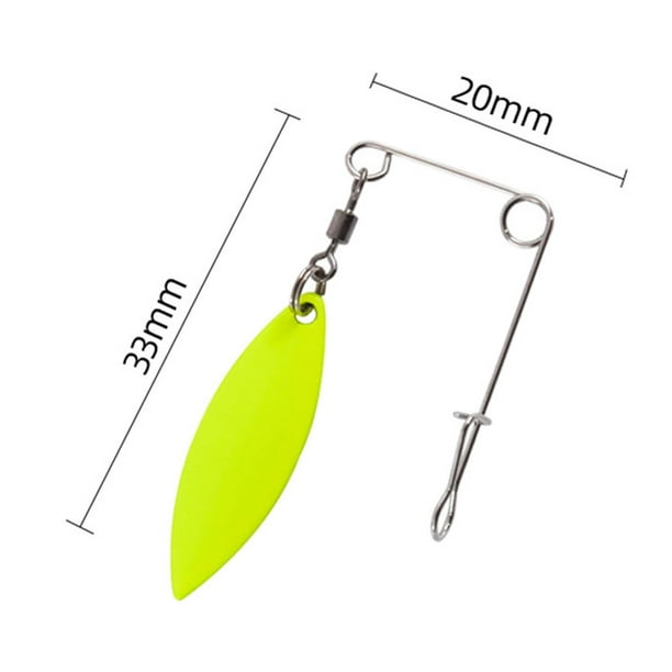 Ximing 5 Pieces Fishing Lures Artificial Baits Lake Fishing Fishing Tackles  with Hook Saltwater Portable 360 Degree Rotating Sequins Leaf S