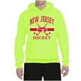 thumbnail image 2 of Wild Bobby City of New Jersey Hockey Fantasy Fan Sports Unisex Hoodie Sweatshirt, Safety Green, XX-Large, 2 of 5