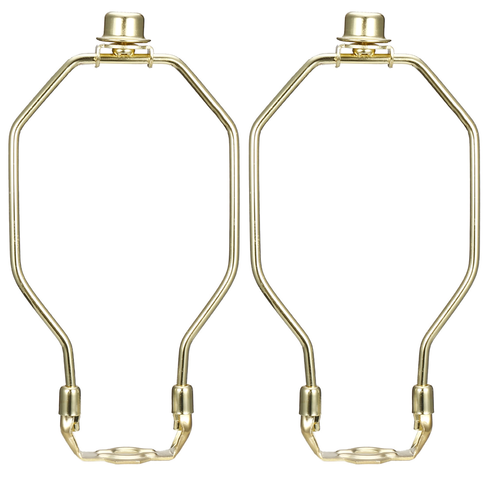 Uxcell 8 inch Height Lamp Harp Finial Harp Holder Set Polished Brass 2