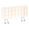 thumbnail image 6 of Pinmoco Queen Size Upholstered Headboard with Adjustable Height, Memory Foam Cloud-Shaped Ergonomic Design, Teddy Fleece Beige, 6 of 10
