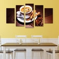 thumbnail image 2 of Juego de Cuadros Decorativos, Café Espresso con Canela y Anís, 5 Piezas, Ideal para Cocinas y Cafeterías, 150x80cm, 2 of 5