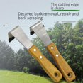 thumbnail image 2 of Fruit Tree Rot Knife Manual Scraper Gardening Scraper Bark Scraper Forged Multifunctional Scraping Tree Scratch Scraping Bark Tool (Bark Scraper with Wooden Handle), 2 of 6