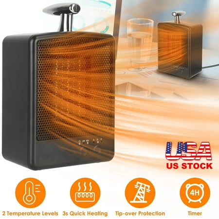

ZGBY Mini Electric Space Heater Desktop Heater Overheat Protection Warm Office Heater