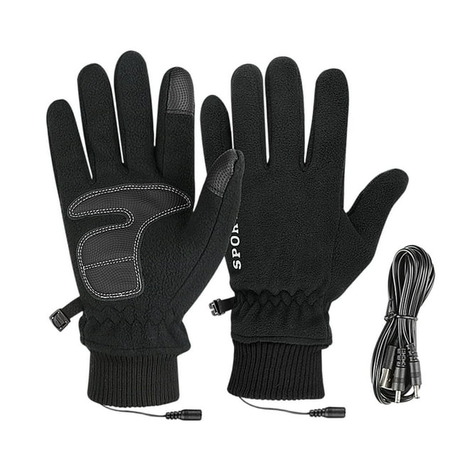 MORESEC Gants Chauffants Usb Électriques, Gants d'Hiver Imperméables Coupe-Vent à Écran Tactile pour Hommes Femmes Conduite Cyclisme Chasse Randonnée, Mitaines Thermiques Rechargeables