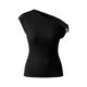 thumbnail image 5 of TaTaai 2026 Spring Summer Solid Color Off Shoulder Top for Women Asymmetrical Metal Buckle Short Sleeve Y2K Casual Party Blouse Comfy Daily Vacation Outfits Gift, 5 of 8