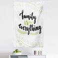 thumbnail image 1 of Family Tapestry, Lettering Family is Everything Motivaonal Phrase Branches Leaves, Fabric Wall Hanging Decor for Bedroom Living Room Dorm, 5 Sizes, Apple Green Black White, by Ambesonne, 1 of 1