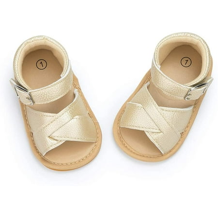 

QWZNDZGR Baby Girls Boys Sandals Infant Summer Beach Shoes Anti Slip Rubber Sole Outdoor First Walking Crib Shoes