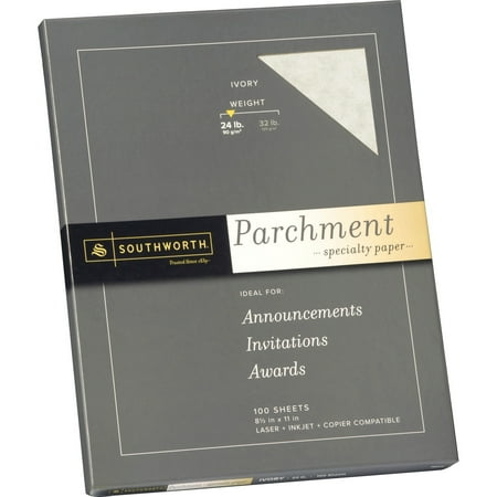 Southworth, SOUP984CK, Parchment Specialty Paper, 100 / Pack, Ivory