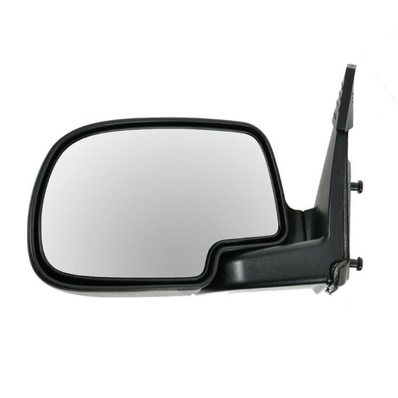 TRQ Black w/ Chrome Manual Mirror LH Left for GM Yukon Silverado Pickup Truck MRA05085 Fits select: 1999-2007 CHEVROLET SILVERADO, 1999-2007 GMC NEW SIERRA