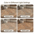 thumbnail image 7 of ODIKA 8'x10' Washable Area Rug Motif Concentric Wavy Tone Ridges Map Abstract Elevation Topographic Flowing for Dining Room, Large Office, Lounge, Non-Slip Chair-Friendly Mat, 7 of 7