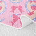 thumbnail image 5 of Erosebridal Coquette Strawberry Bow Twin Quilt Set,Pink Berry Ribbon Cute Twin Coverlet Set For Girls,2-Piece, 5 of 7