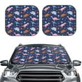 thumbnail image 2 of Fotbe Dinosaur 2-Piece Car Windshield Sun Shade | Sun Blocker for Car Windshield | Foldable Automotive Interior Accessories for Sun Protection-Large, 2 of 7