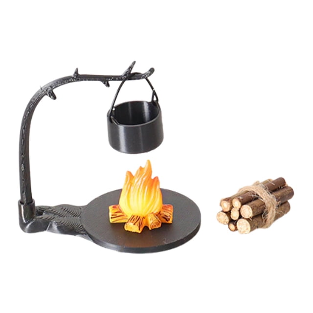 5 piezas 1:12 casa de muñecas juguetes de fogata juguetes de simulación adorno de fogata mini kit de campamento Estilo B