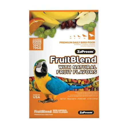 ZuPreem FruitBlend with Natural Fruit Flavors Large Breed Bird Food, 3.5
